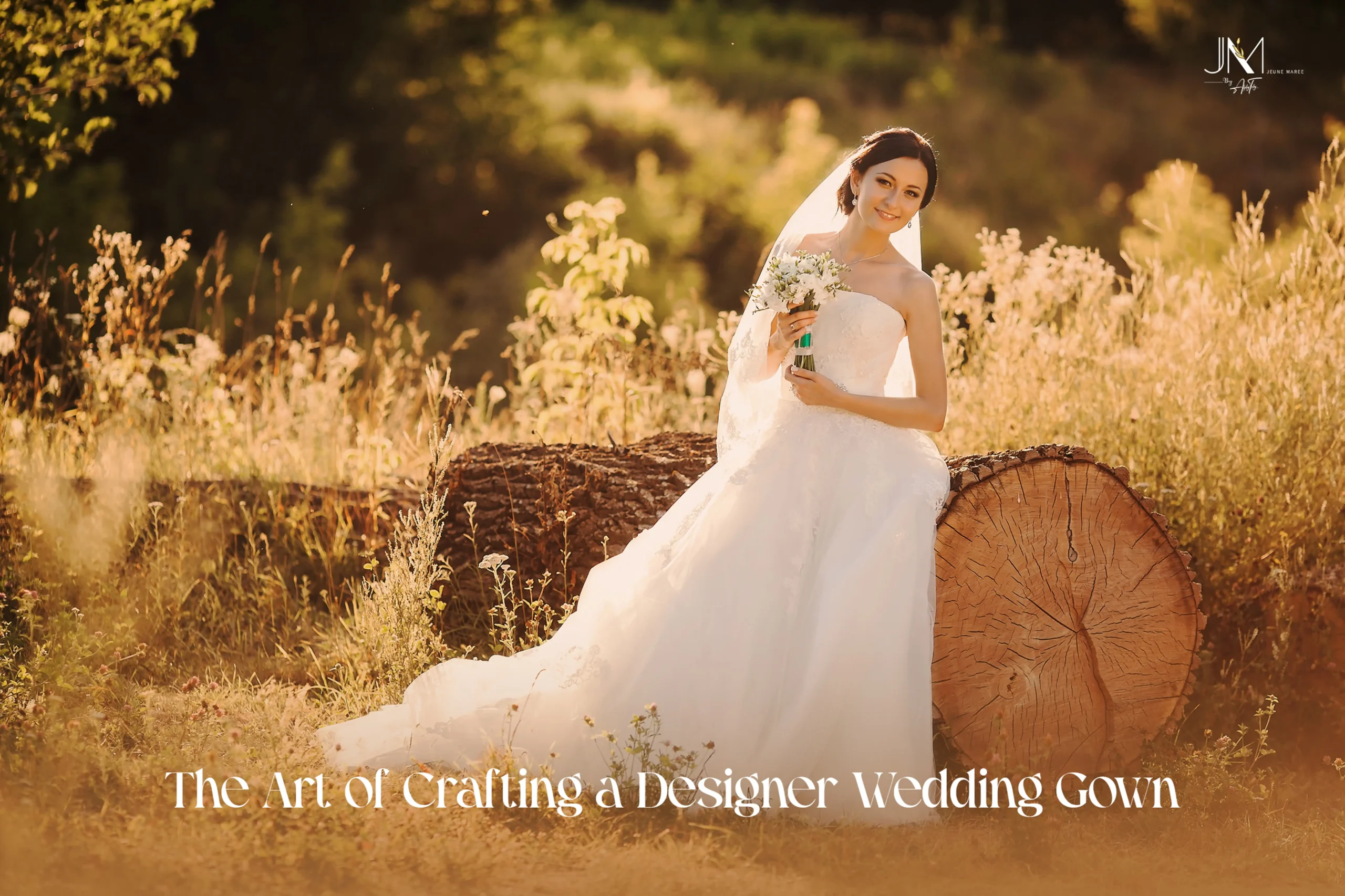 Designer wedding gown showcasing elegant bridal craftsmanship, premium fabrics and intricate detailing for a Kerala wedding.